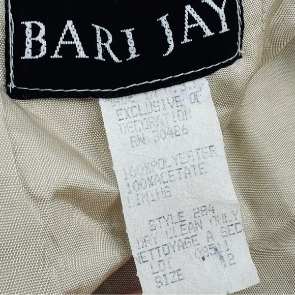 BARI JAY (VTG-USA) Organza Halter Pleated Cocktail Dress - Picture 9 of 10